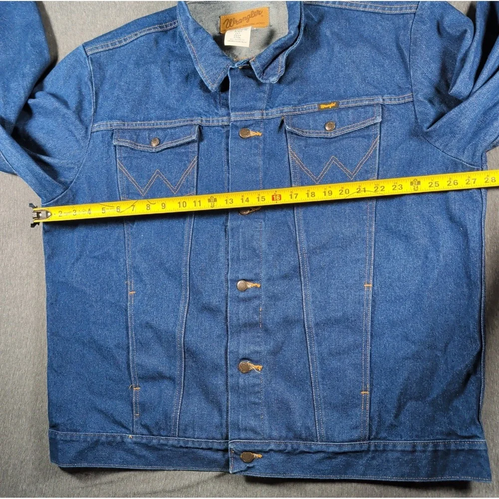 Wrangler Denim Shacket Chore Coat Jacket Classic Blue Dark Wash 2XLT Excellent